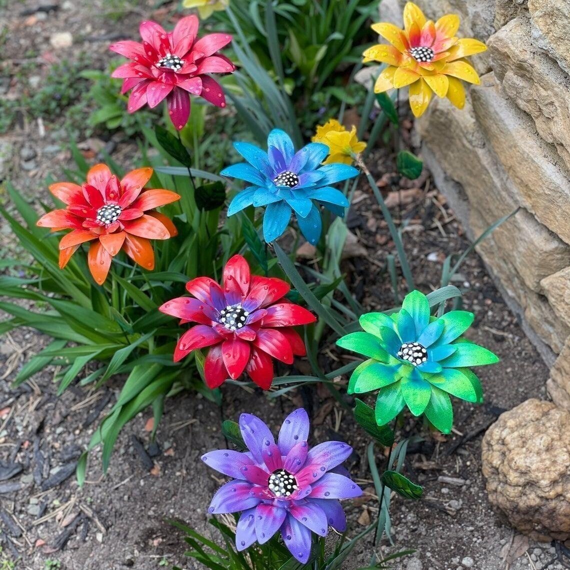 Hot Sale - 49% OFFMetal Flowers Garden Stakes