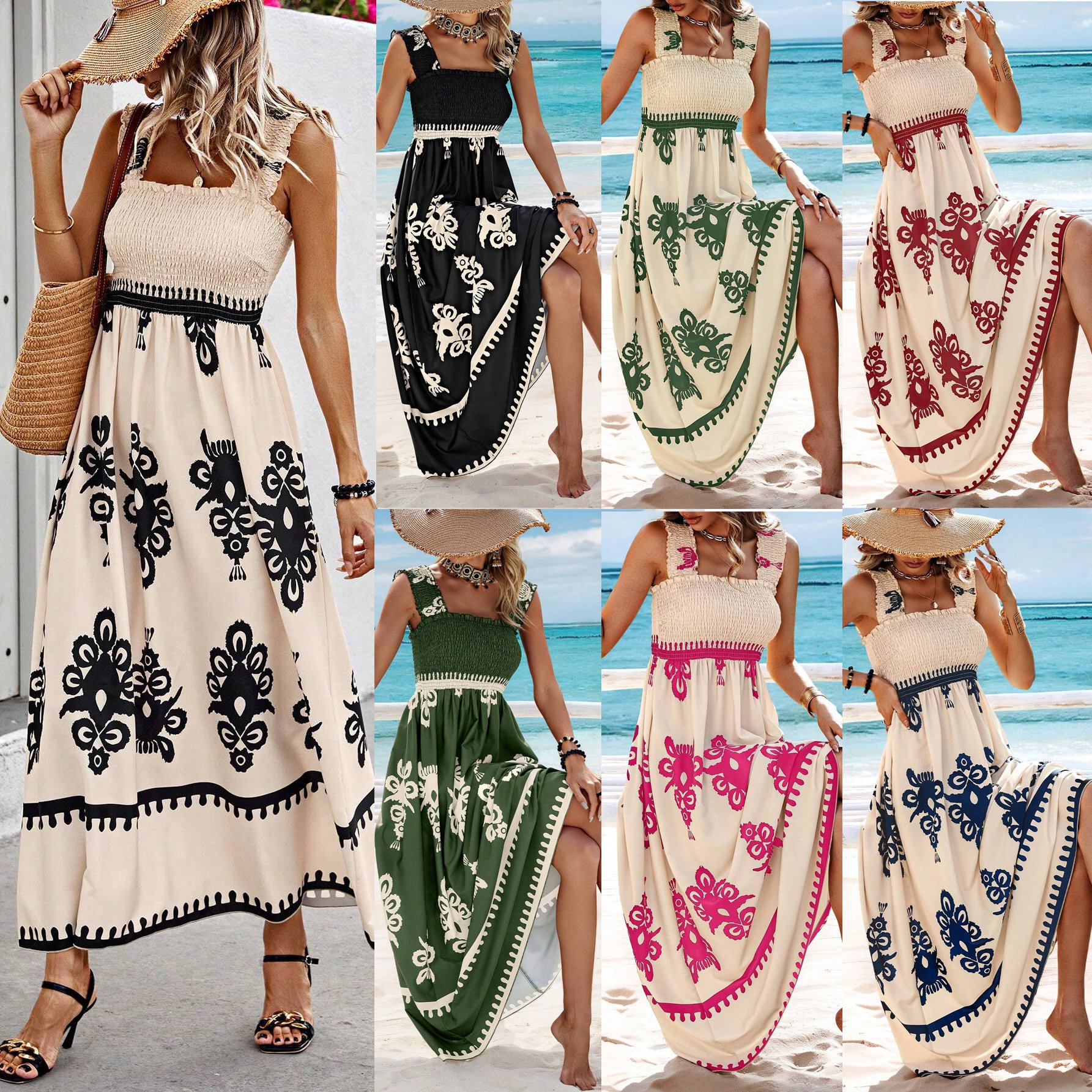 Summer Hot Sale 49% OFFHoliday style printed long skirt