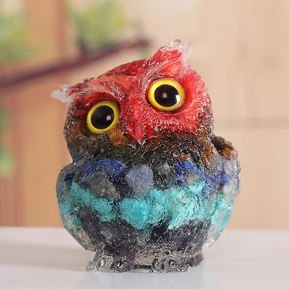 Handmade Natural Crystal Gemstone Owl