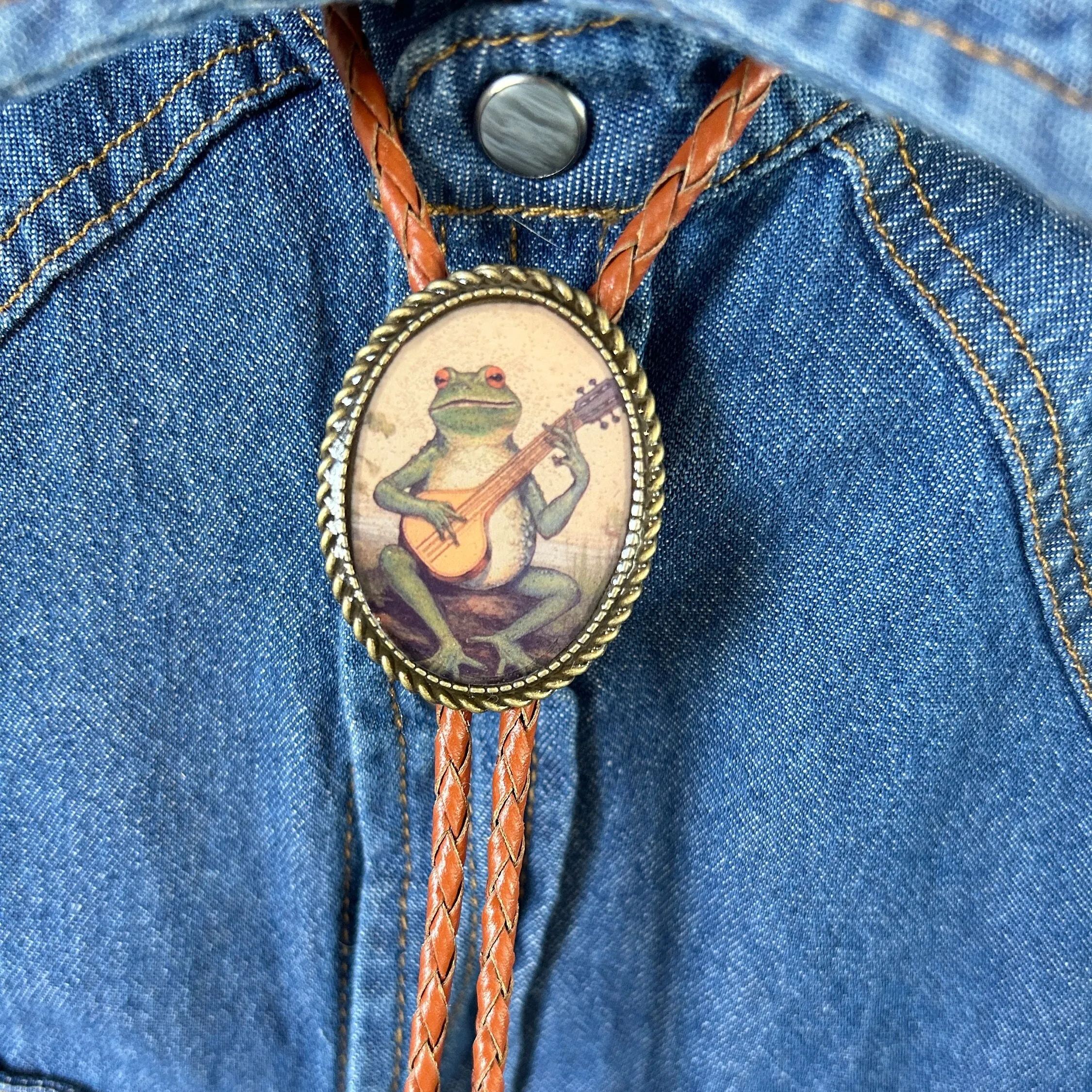 Banjo Frog Bolo Tie